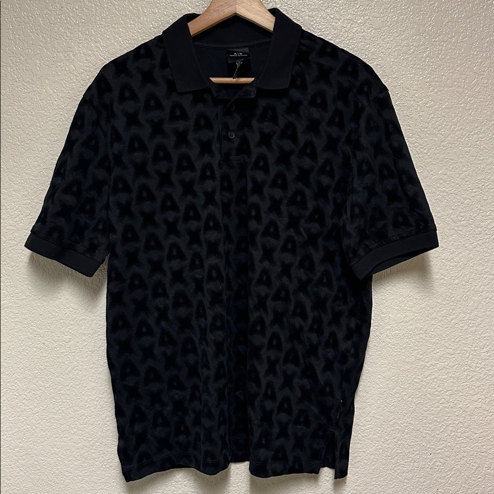 Armani Exchange Black Polo Shirt - Sizes S